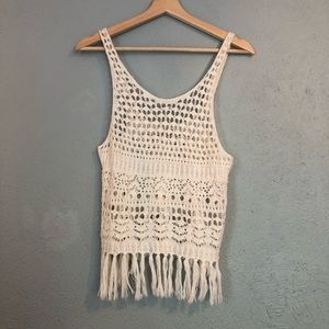 Abercrombie & Fitch Crochet Knit Tank